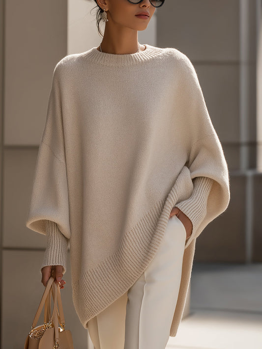 💚Draped Oversized Wide-Neck Sweater