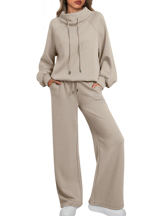 ⏰ LAST DAY SAVE 50% 💥Women's Oversized 2-Piece Round Neck Drawstring Sweatshirt