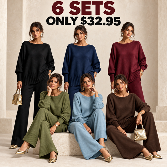 🤲🎁New Arrivals🔥Hot Sale Soft Cashmere Casual Sweater Suit