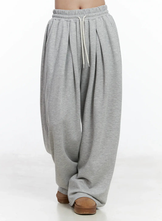 💚Double-Pleated Wide Sweatpants