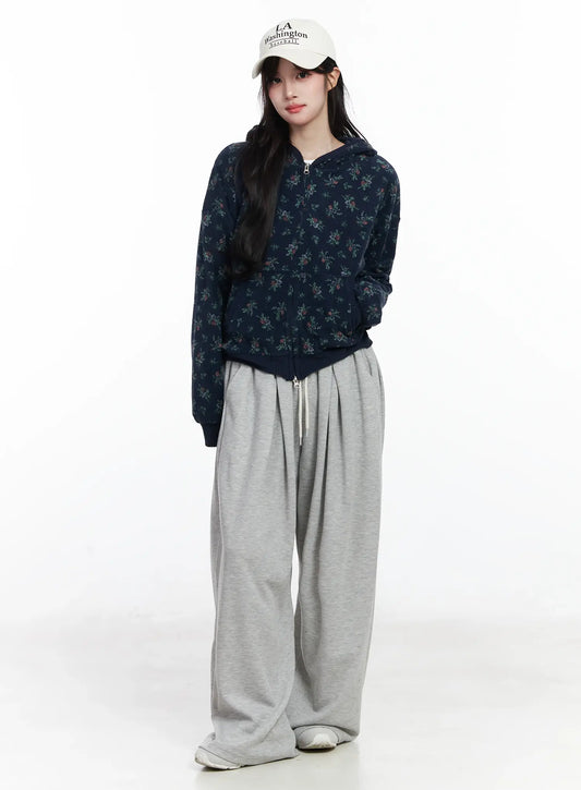 💚Double-Pleated Wide Sweatpants