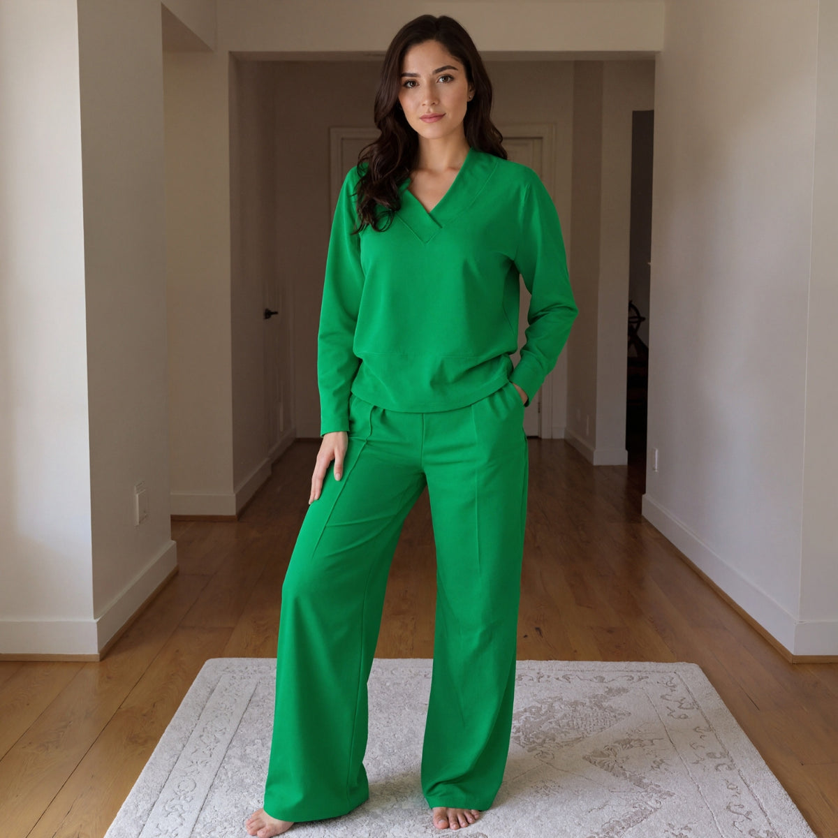 CLEARANCE SALE🔥Cozy 2-Piece Lounge Set with Loose Pants