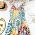 ✨✨Summer Hot Sale🌸Casual Sleeveless A-Line Printed Summer Dress