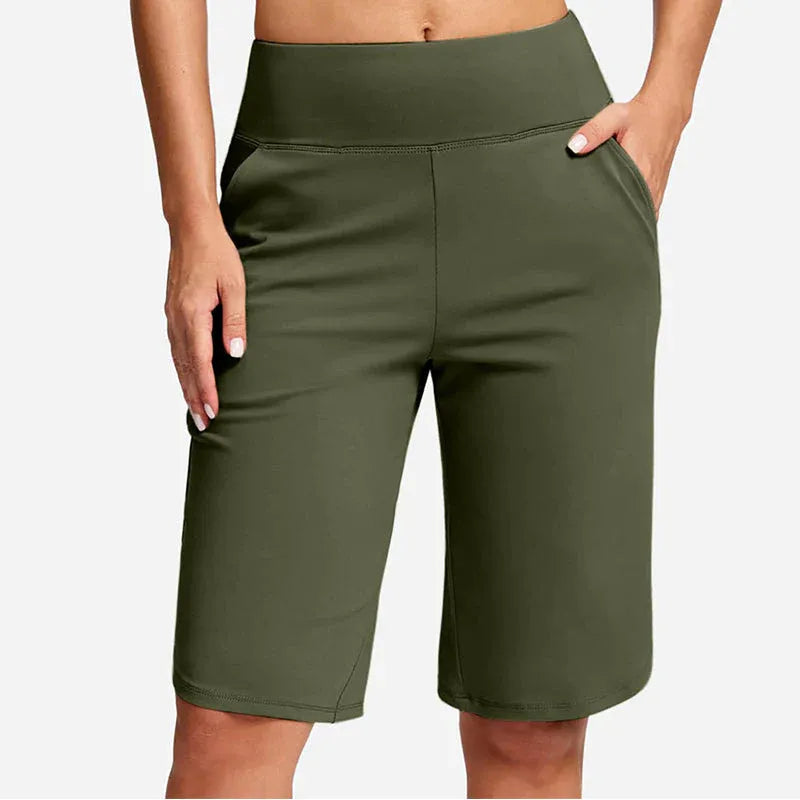 ✨✨Women's High-Waist Yoga Shorts with Pockets