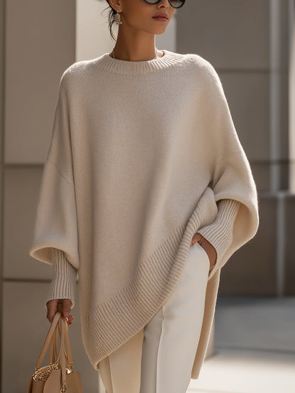 💚Draped Oversized Wide-Neck Sweater