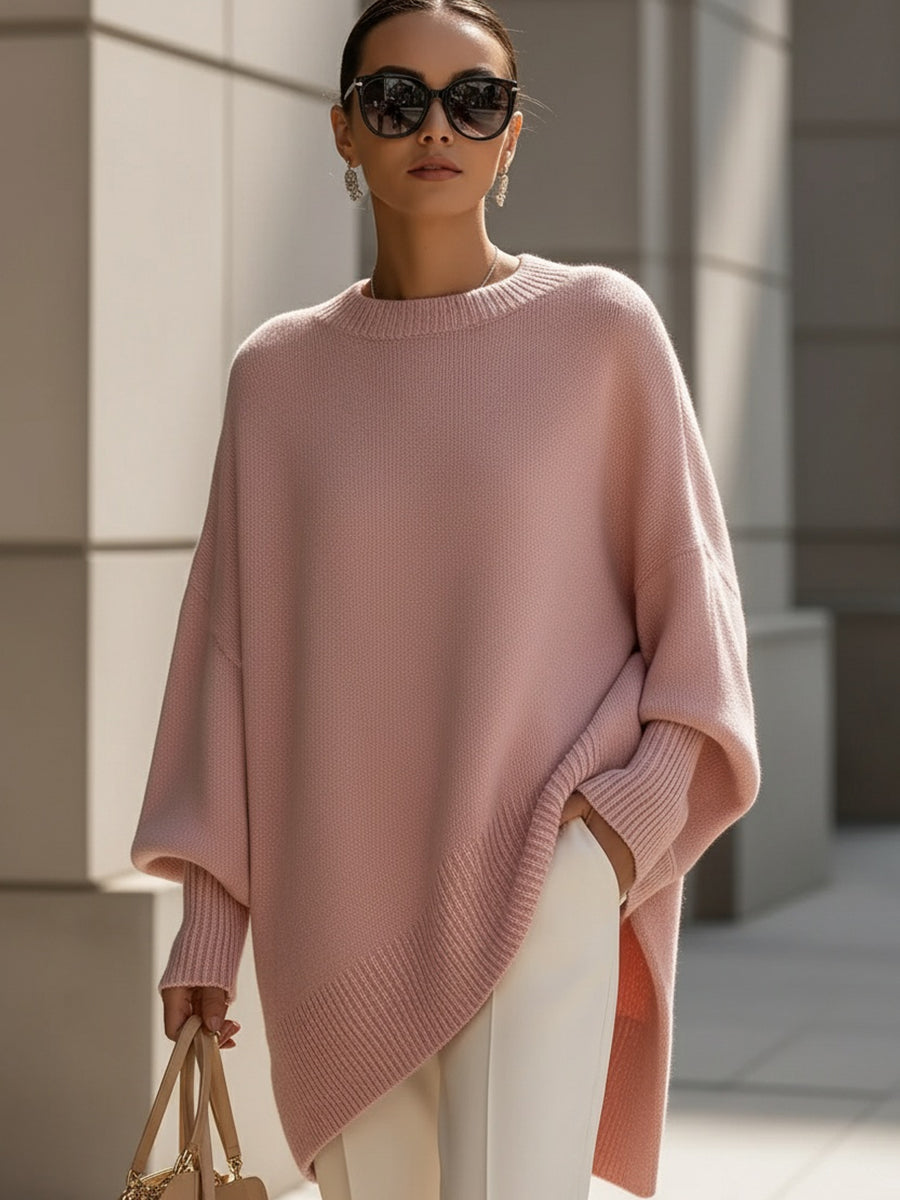💚Draped Oversized Wide-Neck Sweater