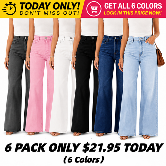 Rise Baggy Stretchy Wide Leg Jeans