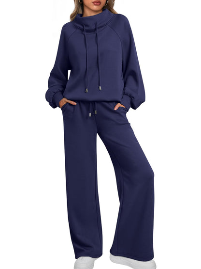 ⏰ LAST DAY SAVE 50% 💥Women's Oversized 2-Piece Round Neck Drawstring Sweatshirt