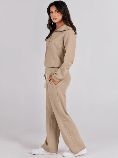 2024 Fall Trendy Outfits Oversized Two Piece Sweatsuit