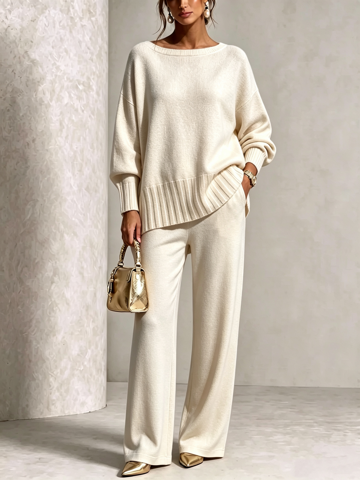 🤲🎁New Arrivals🔥Hot Sale Soft Cashmere Casual Sweater Suit