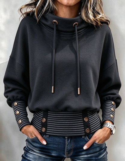 💛LAST DAY SAVE 49% ⏰Casual Stand-collar Drawstring Sweatshirt