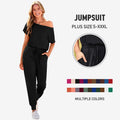 ✨✨Women's Jumpsuit Plus Size S-XXXL Off-Shoulder Elastic Waist Stretchy Loose Minimalist Comfy Clothes Casual Outdoor Lightweight Romper - Fabric - Womenswear Pants Style romper#Summervibes