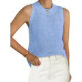 ✨✨See Through Crochet Tank Tops for Women Casual Crewneck Hollow Out Loose Knit Sleeveless Sweater Vest Top Trendy