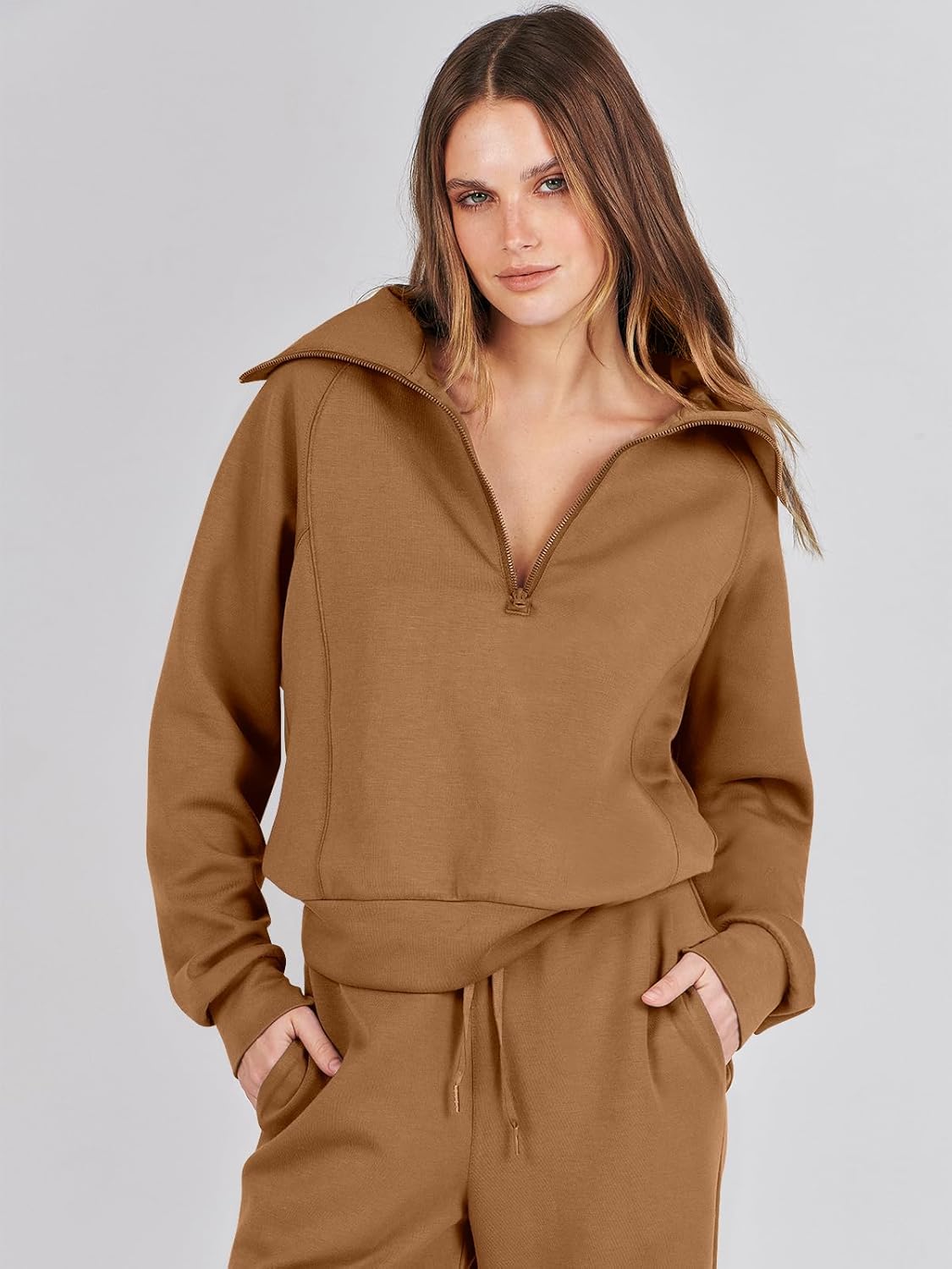2024 Fall Trendy Outfits Oversized Two Piece Sweatsuit