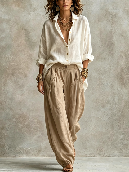 🤲LAST DAY SAVE 49% ⏰Effortless Cotton-Linen 2-Piece Set – Chic, Relaxed & Comfortable