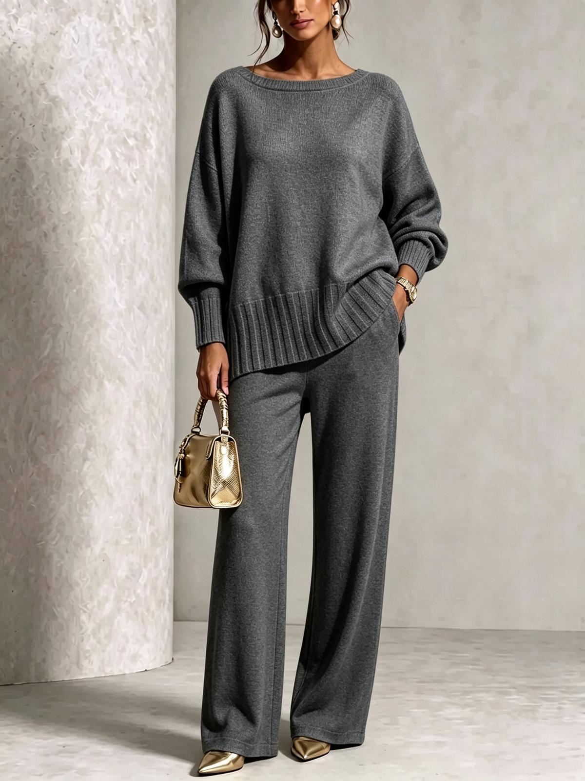 🤲🎁New Arrivals🔥Hot Sale Soft Cashmere Casual Sweater Suit