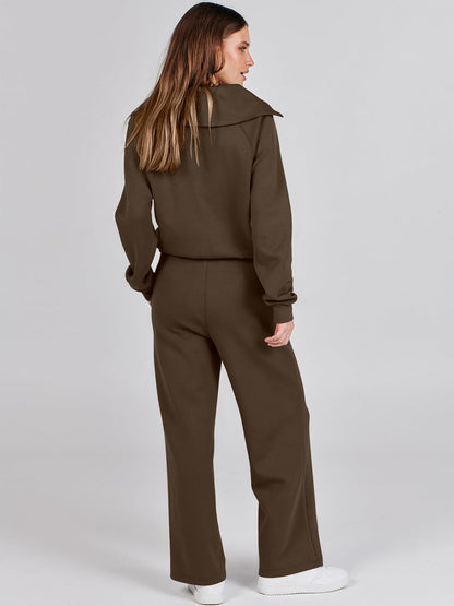 2024 Fall Trendy Outfits Oversized Two Piece Sweatsuit