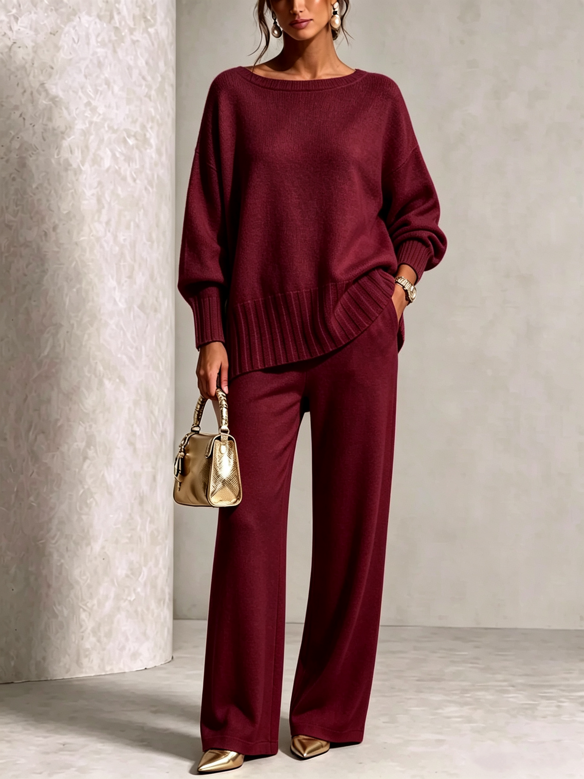 🤲🎁New Arrivals🔥Hot Sale Soft Cashmere Casual Sweater Suit