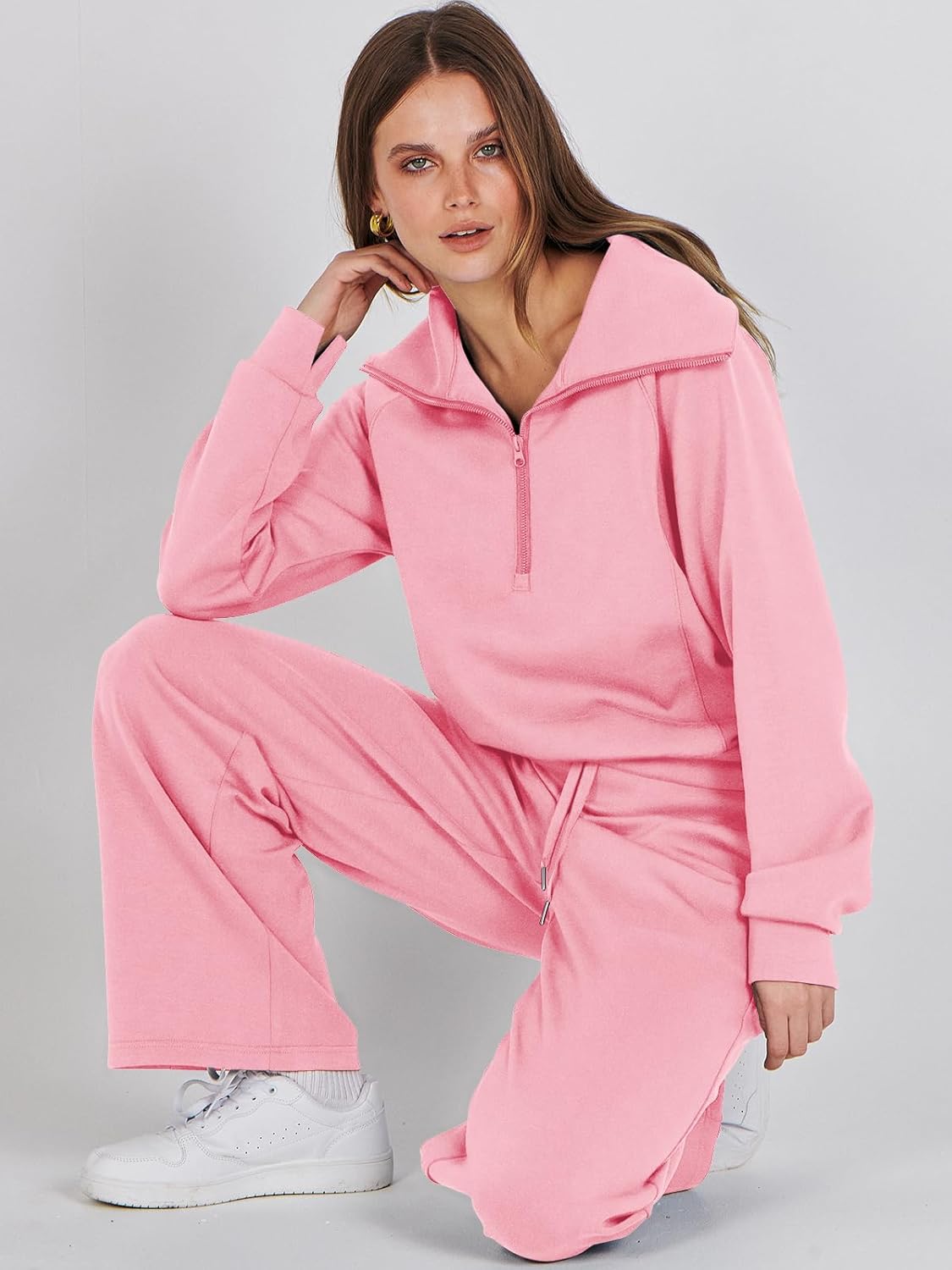 2024 Fall Trendy Outfits Oversized Two Piece Sweatsuit