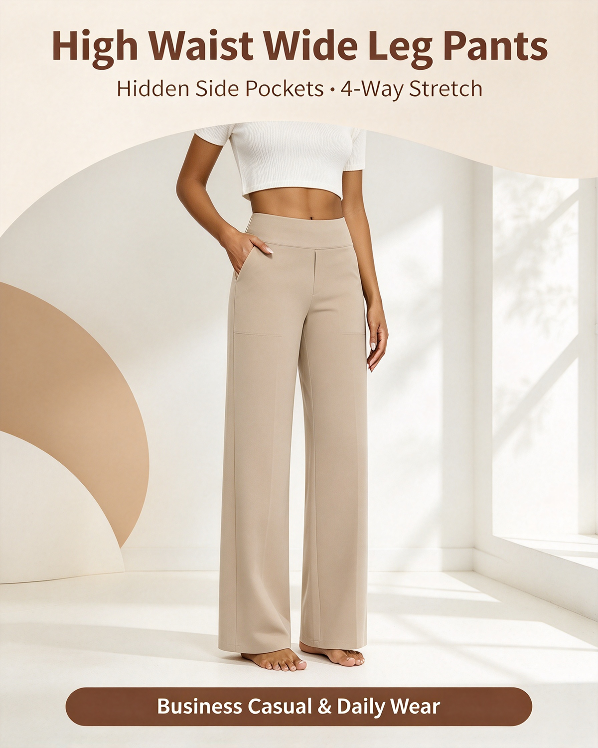 💚Christmas Sale! Women's High-Waist Wide Leg Pants | Limited-Time New Fleece-Lined Version