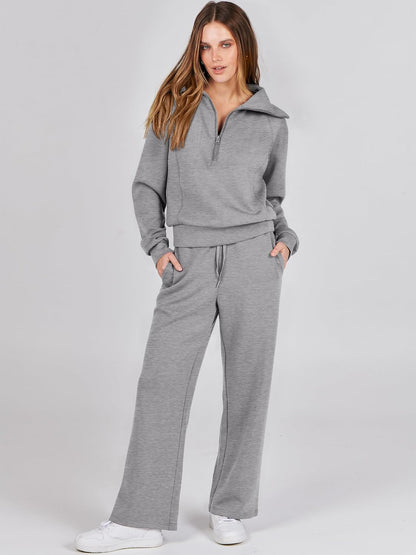2024 Fall Trendy Outfits Oversized Two Piece Sweatsuit