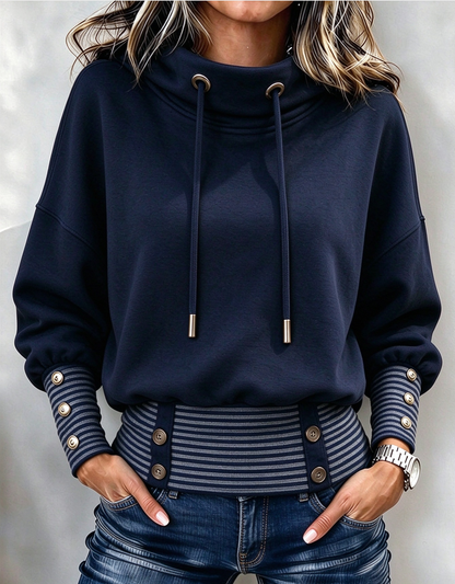 💛LAST DAY SAVE 49% ⏰Casual Stand-collar Drawstring Sweatshirt