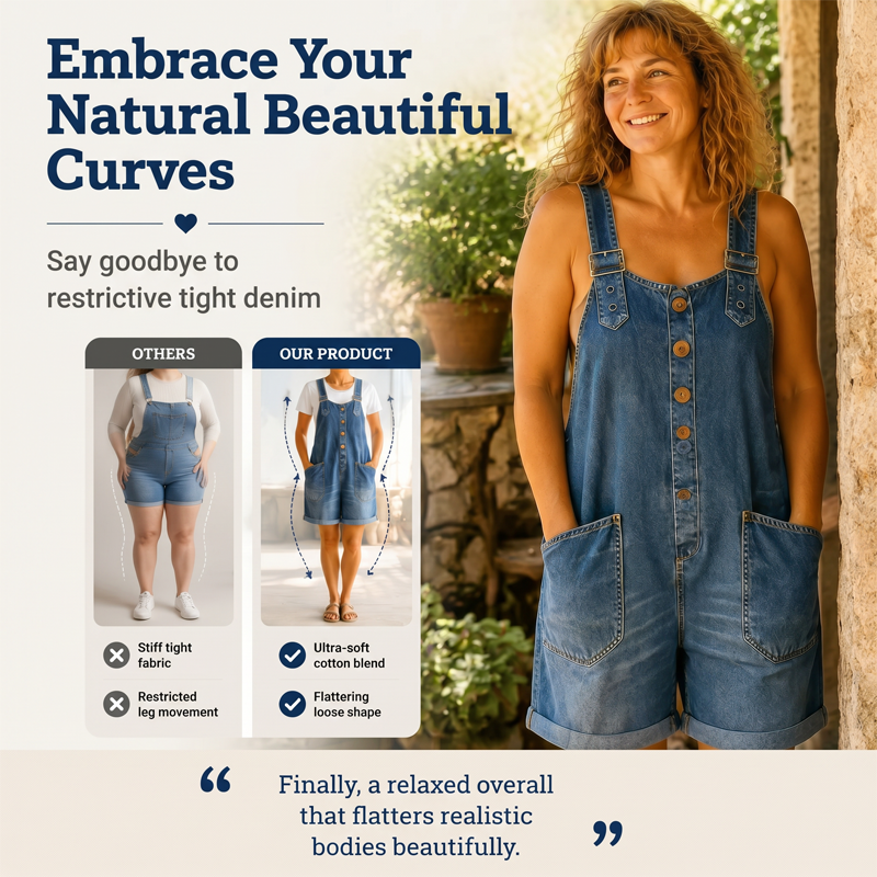 ✨✨Limited-time offer-Women's Casual Denim Romper