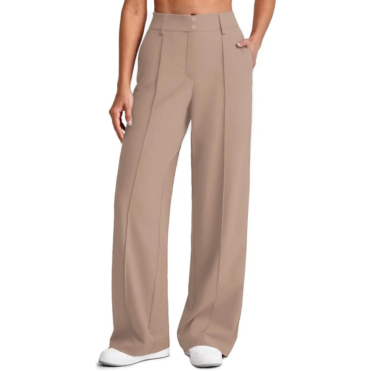 💚Women's Straight Leg Ponte Yoga Pants with Pockets