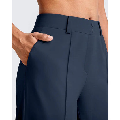 💚Women's Straight Leg Ponte Yoga Pants with Pockets