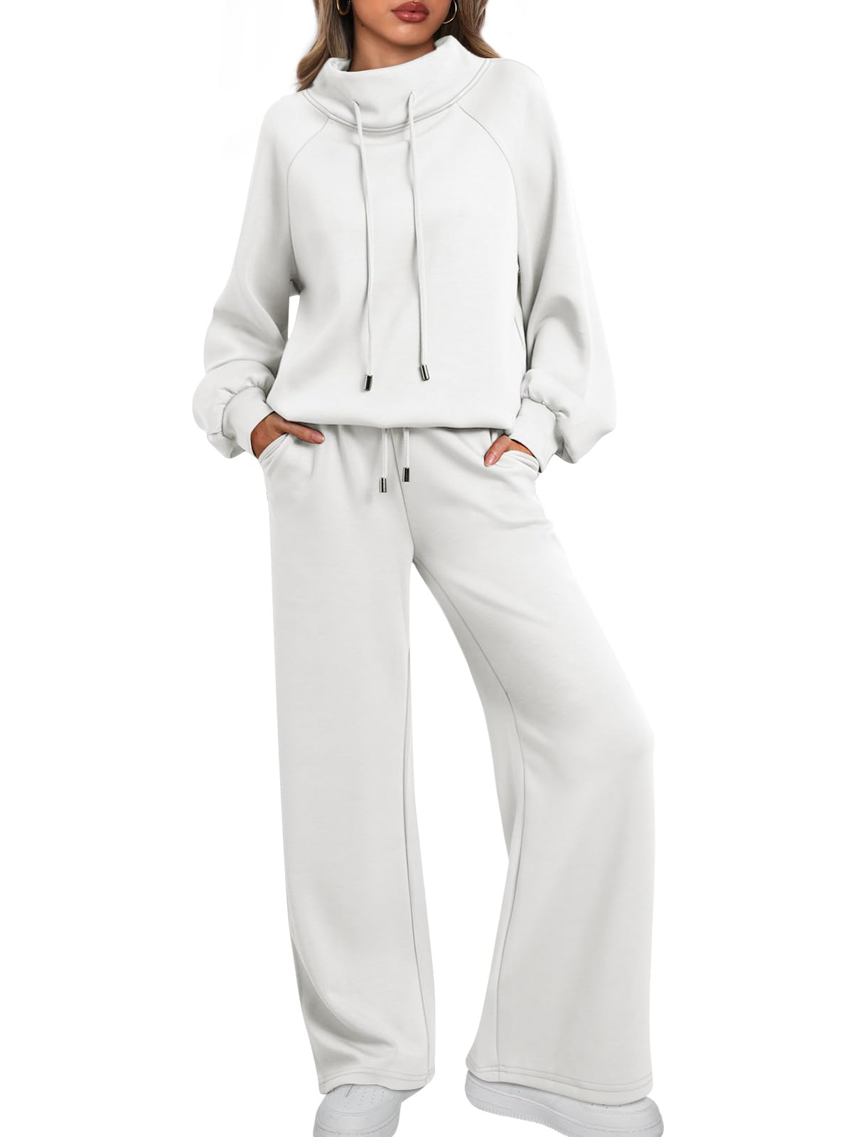 ⏰ LAST DAY SAVE 50% 💥Women's Oversized 2-Piece Round Neck Drawstring Sweatshirt