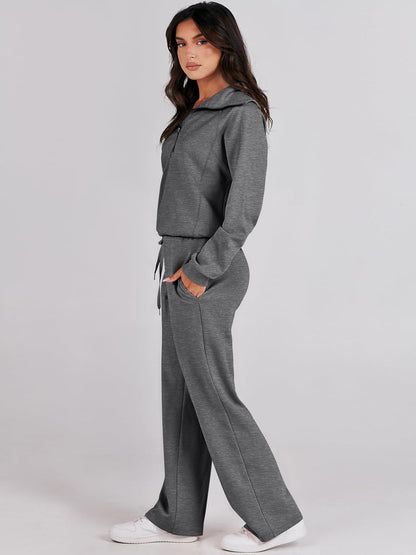 2024 Fall Trendy Outfits Oversized Two Piece Sweatsuit