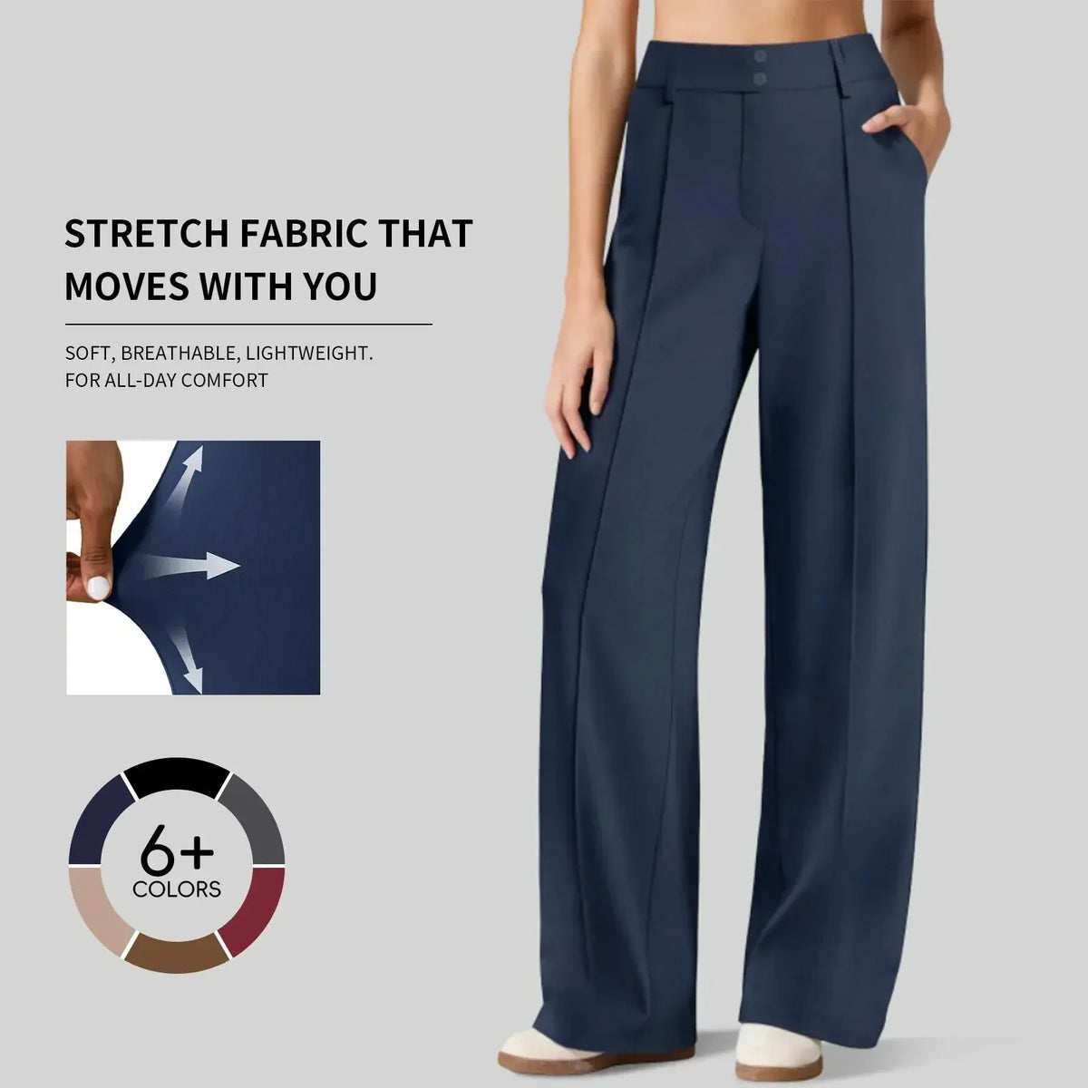 💚Women's Straight Leg Ponte Yoga Pants with Pockets