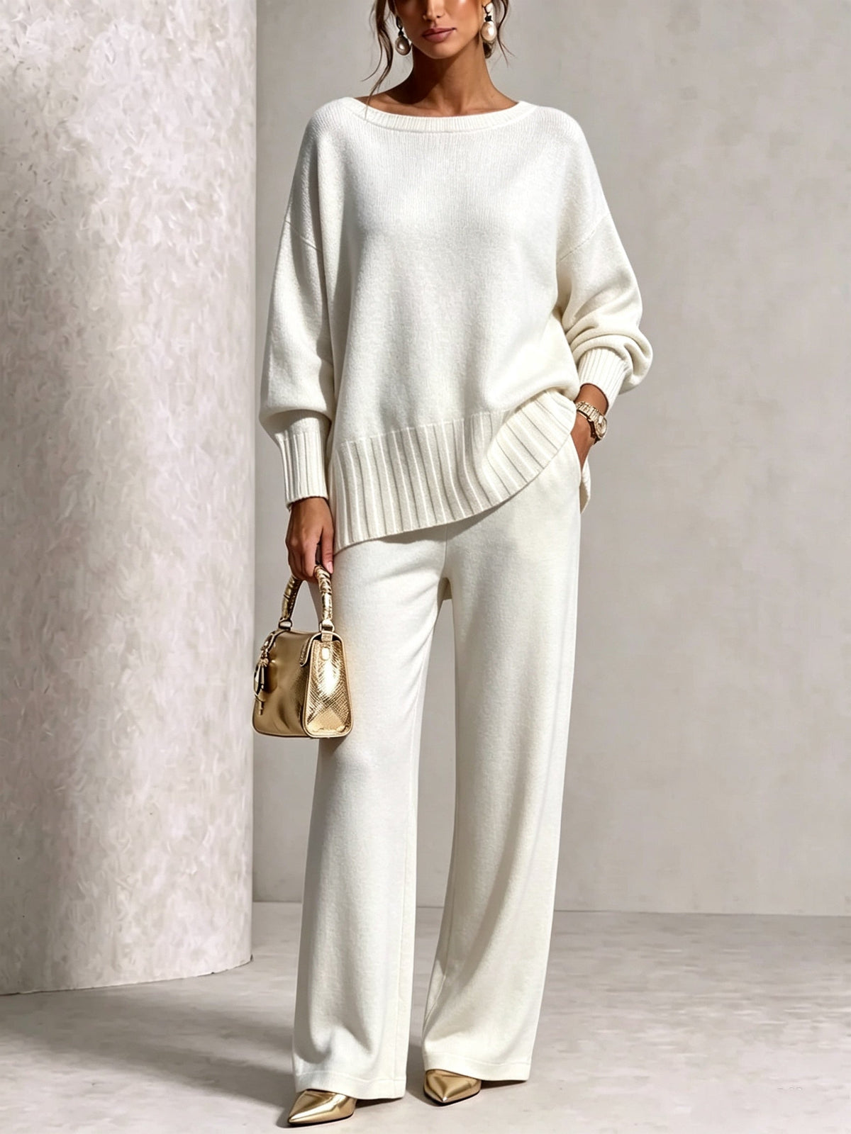 🤲🎁New Arrivals🔥Hot Sale Soft Cashmere Casual Sweater Suit