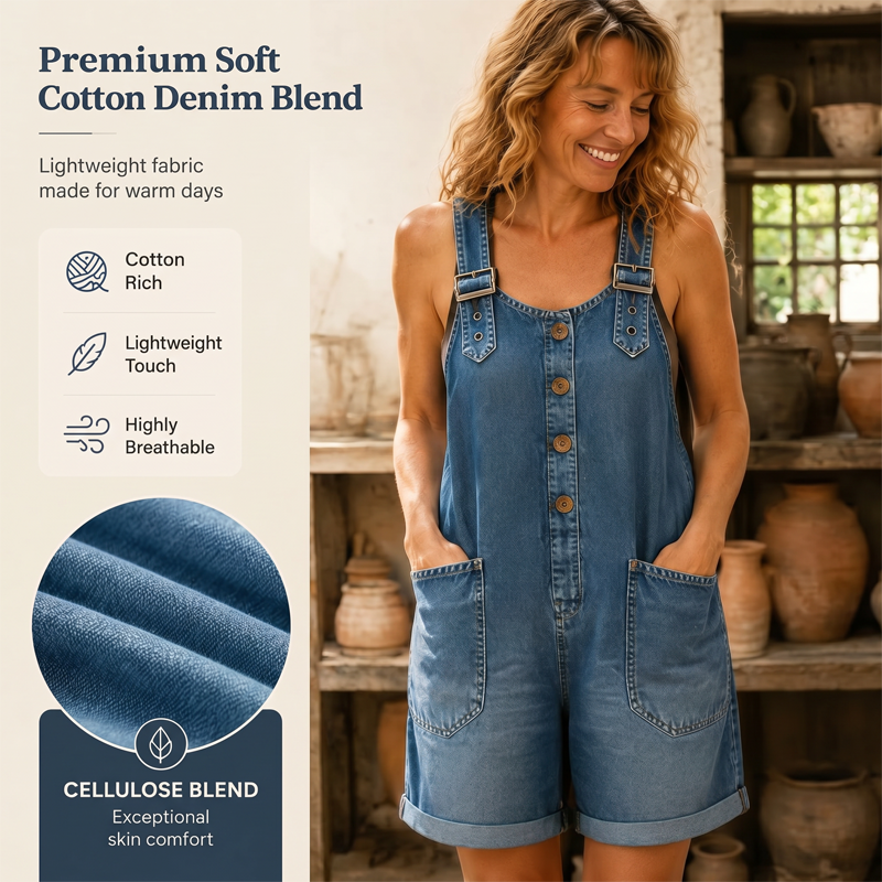 ✨✨Limited-time offer-Women's Casual Denim Romper