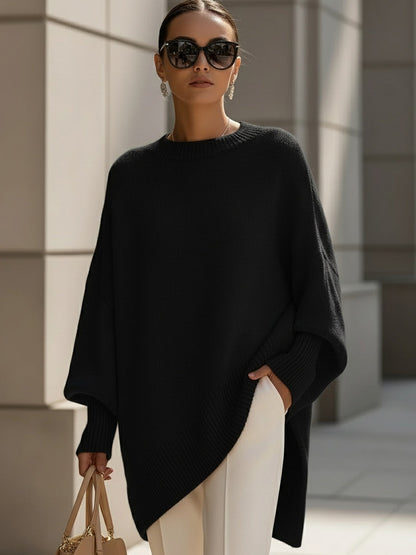 💚Draped Oversized Wide-Neck Sweater