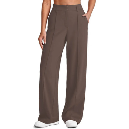 💚Women's Straight Leg Ponte Yoga Pants with Pockets