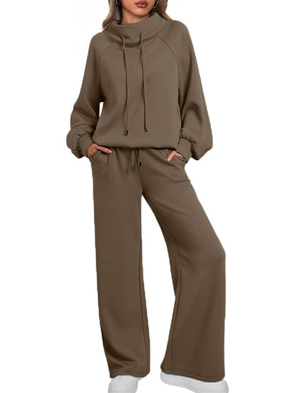 ⏰ LAST DAY SAVE 50% 💥Women's Oversized 2-Piece Round Neck Drawstring Sweatshirt