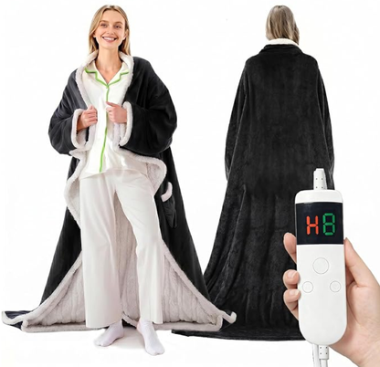 💛Wearable Heated Blanket with Sleeves | 10 Heat Settings, Auto Shut Off, Machine Washable 52”*72”+18”