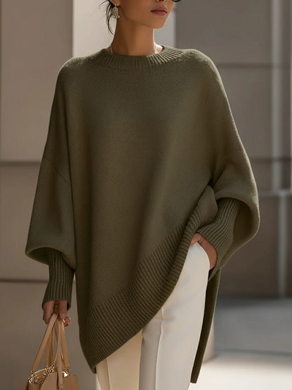 💚Draped Oversized Wide-Neck Sweater
