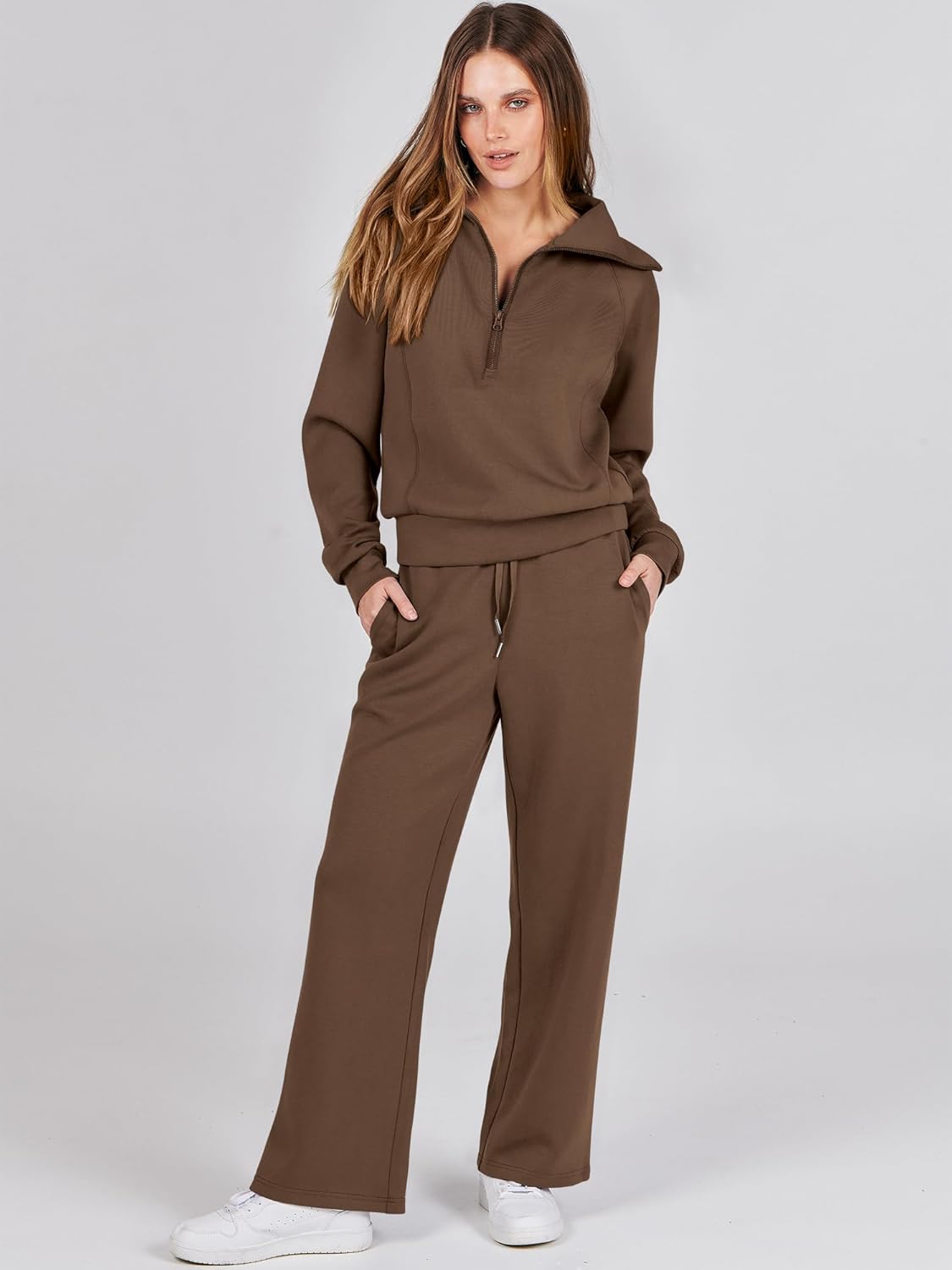 2024 Fall Trendy Outfits Oversized Two Piece Sweatsuit