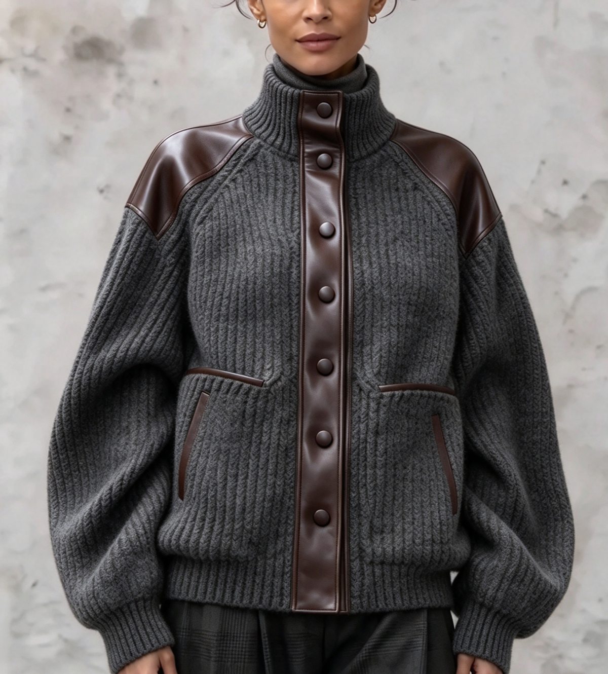 💛LAST DAY SAVE 49% ⏰Luxe Metallic Button Knit Jacket