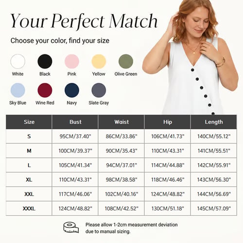 ✨✨Women's Sleeveless V-Neck Jumpsuit with Pockets