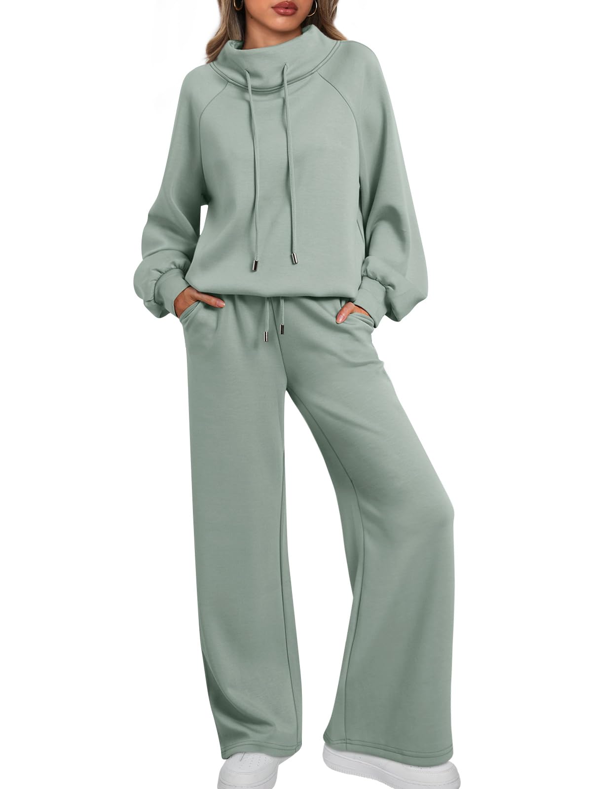 ⏰ LAST DAY SAVE 50% 💥Women's Oversized 2-Piece Round Neck Drawstring Sweatshirt