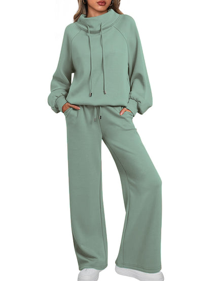 ⏰ LAST DAY SAVE 50% 💥Women's Oversized 2-Piece Round Neck Drawstring Sweatshirt