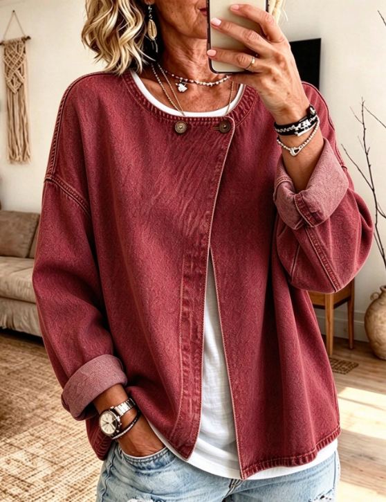 🤲LAST DAY SAVE 49% ⏰Chic Light Blue Denim Casual Cardigan Button Top