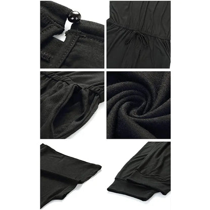 ✨✨Women's Jumpsuit Plus Size S-XXXL Off-Shoulder Elastic Waist Stretchy Loose Minimalist Comfy Clothes Casual Outdoor Lightweight Romper - Fabric - Womenswear Pants Style