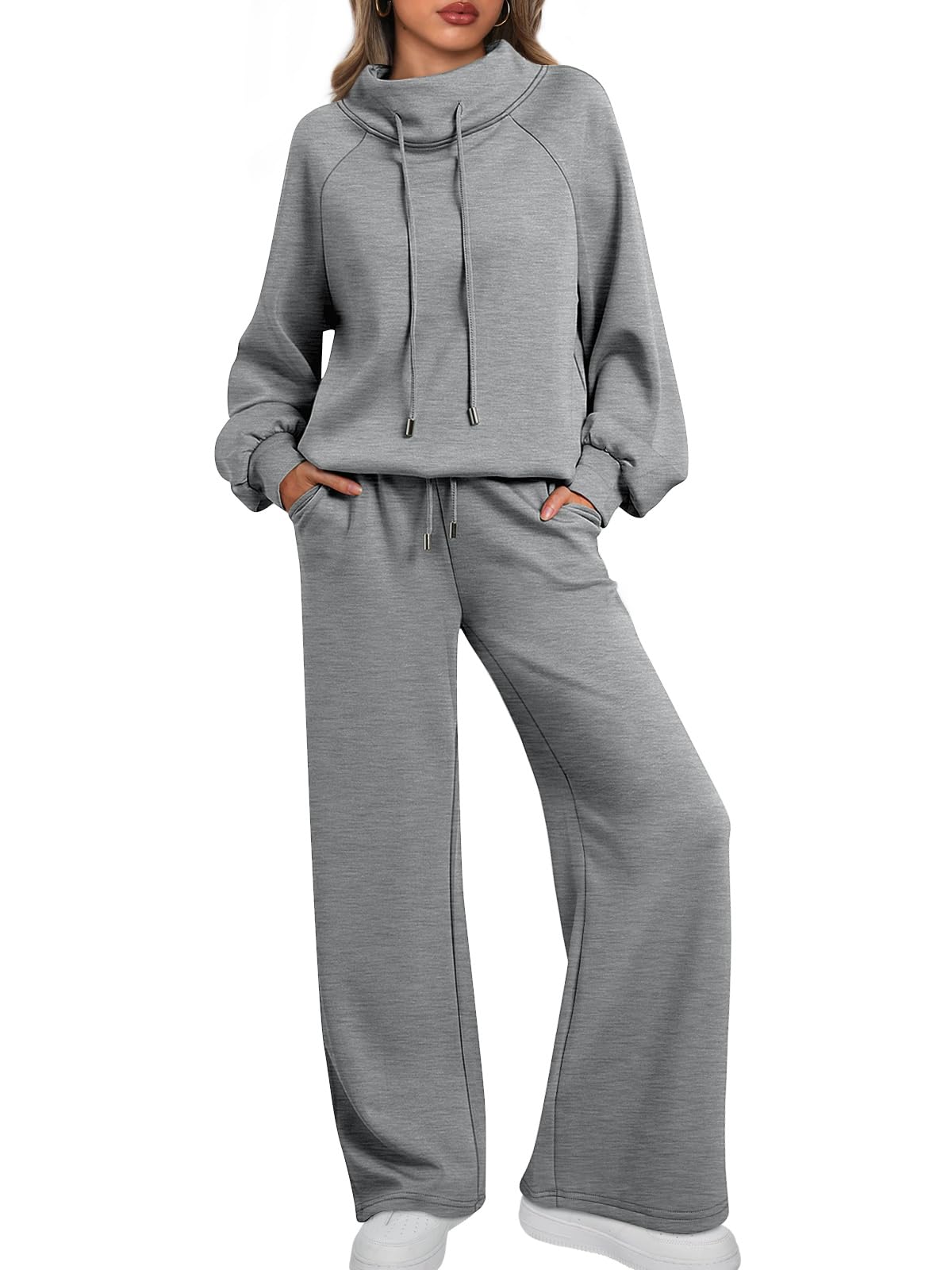 ⏰ LAST DAY SAVE 50% 💥Women's Oversized 2-Piece Round Neck Drawstring Sweatshirt