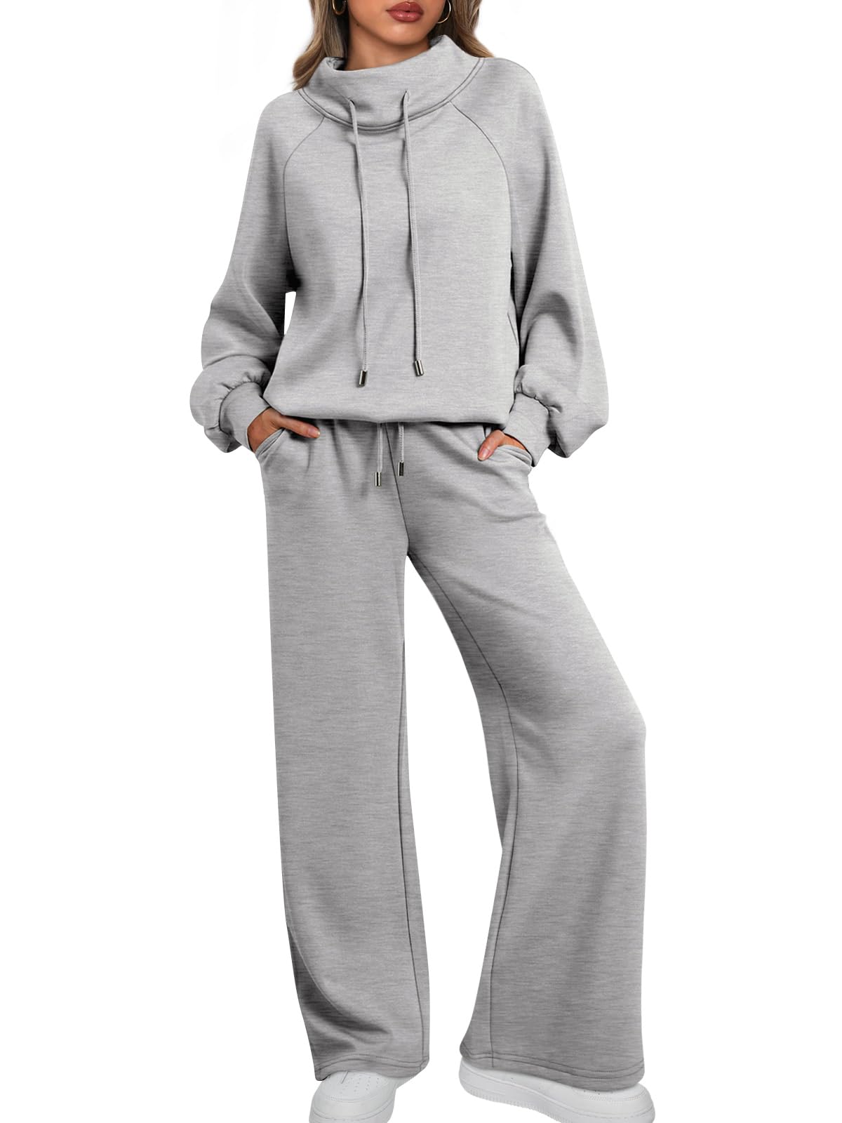 ⏰ LAST DAY SAVE 50% 💥Women's Oversized 2-Piece Round Neck Drawstring Sweatshirt
