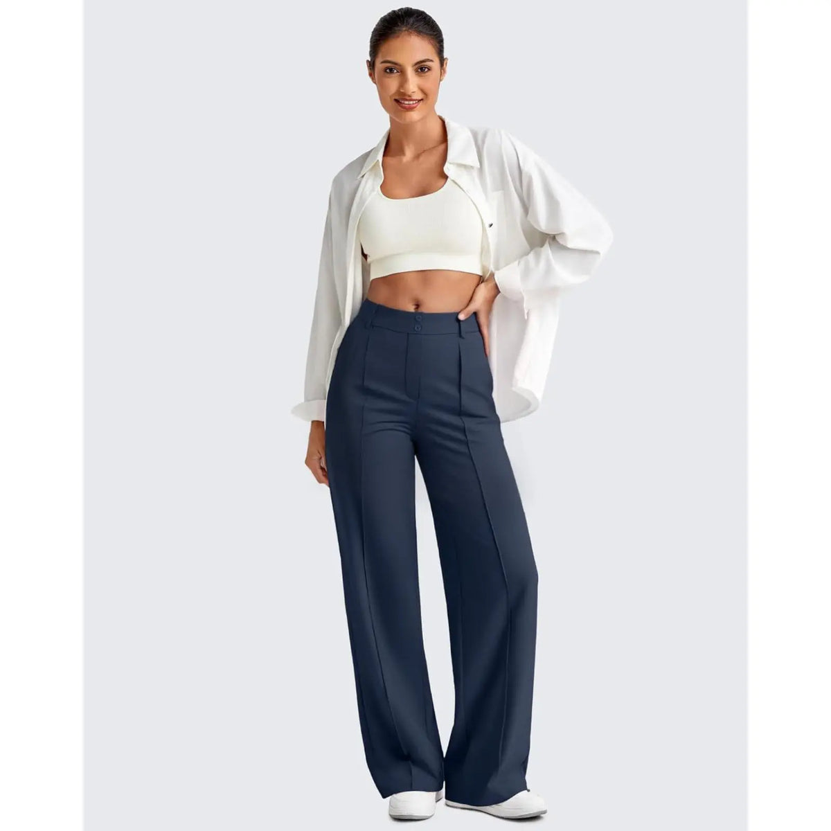 💚Women's Straight Leg Ponte Yoga Pants with Pockets
