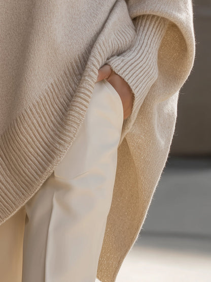 💚Draped Oversized Wide-Neck Sweater